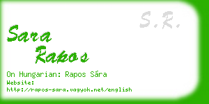 sara rapos business card
