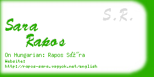 sara rapos business card